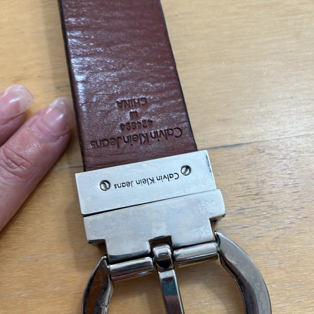 Calvin Klein Jeans Reversible Belt Brown and Tan Size XL great condition - Picture 4 of 6